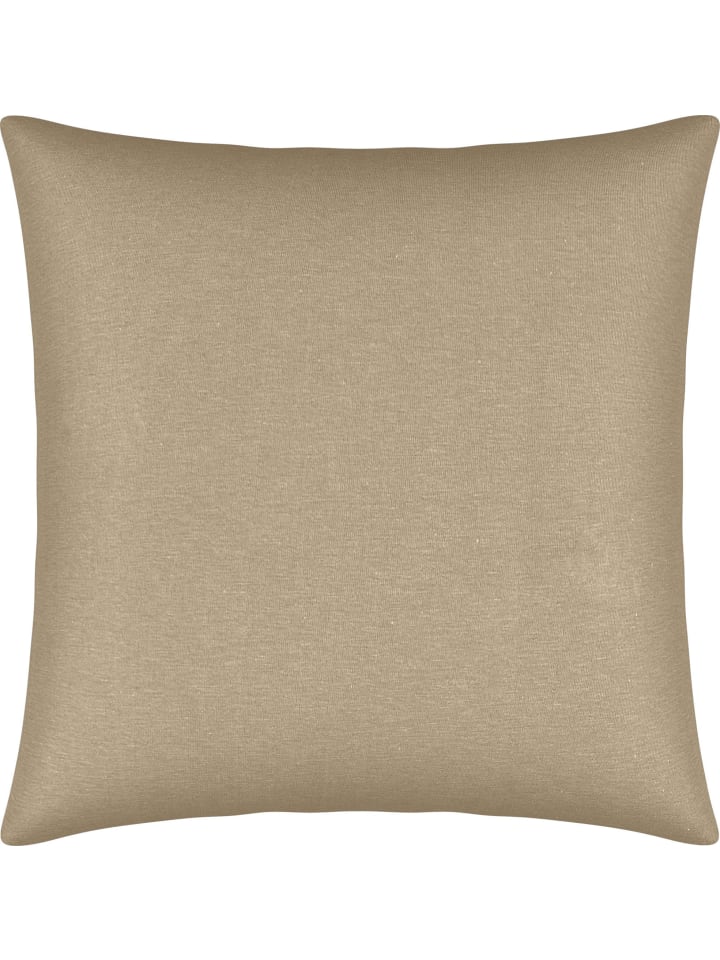 Single-Jersey Kuschelkissenbezug Murnau in taupe