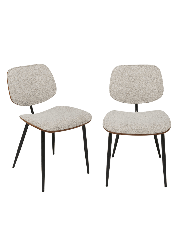 2er-Set Stuhl OLYMPIA in Beige - (W)46 x (H)76,5 x (L)45 cm