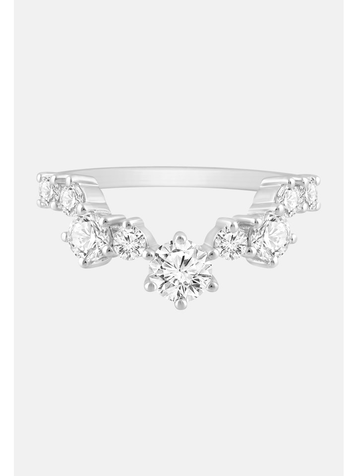 Ring aus 375 Weißgold mit Lab Grown Diamant