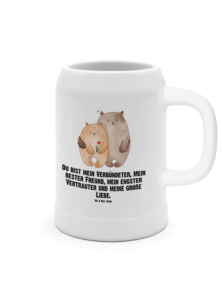 Humpen Bären Liebe mit Spruch in Weiß