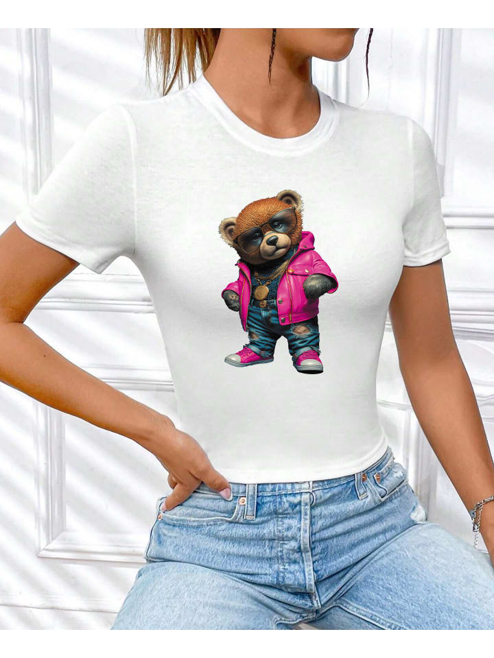 T-Shirt Teddy WEISS-Pink