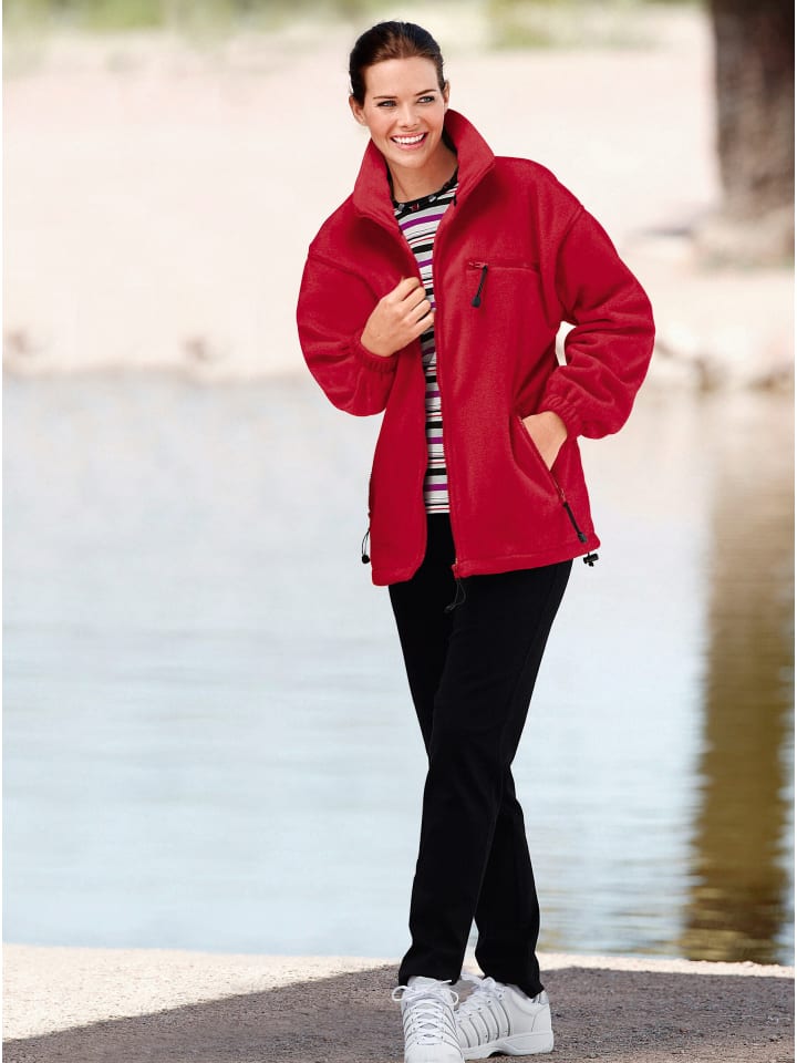 Fleece-Jacke in rot