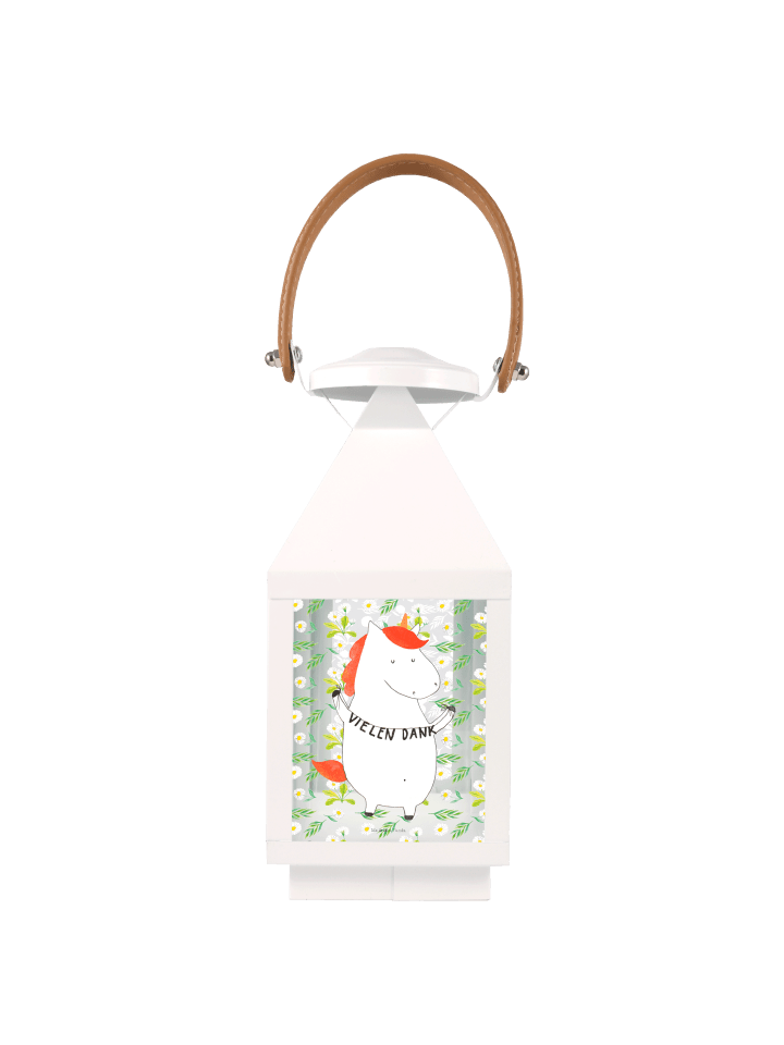 Kerzenständer Einhorn Dankeschön mit Spruch in Transparent