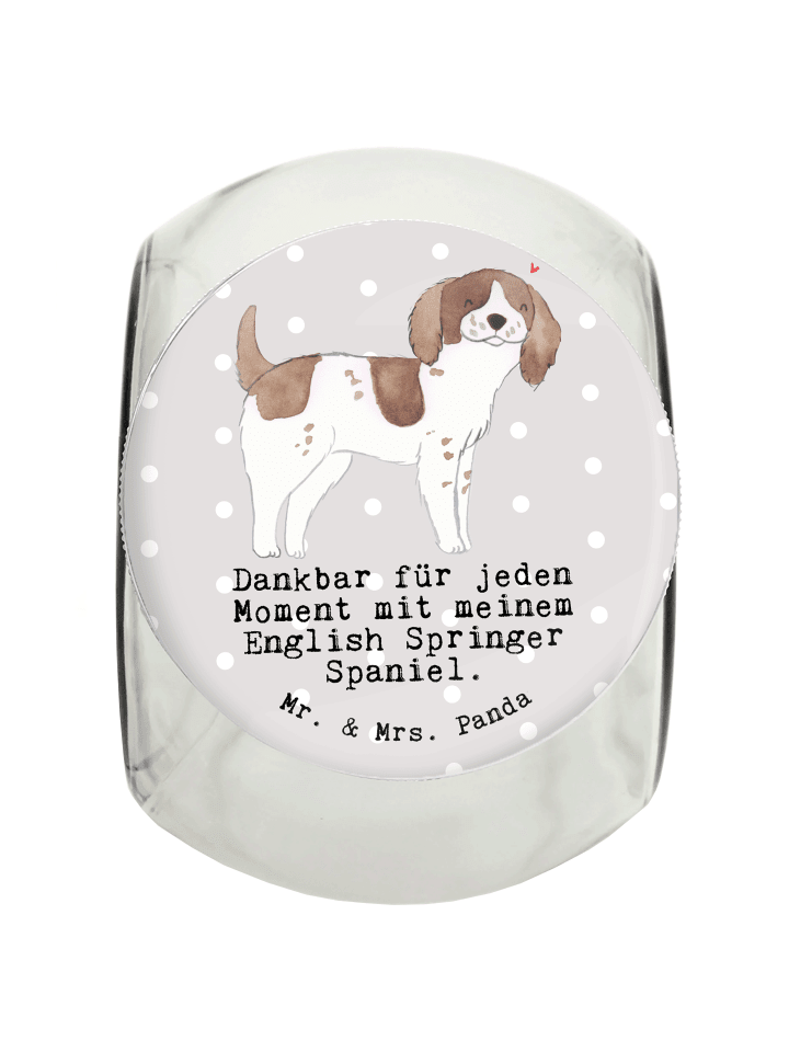 Leckerli Glas English Springer Spaniel Moment m... in Grau Pastell