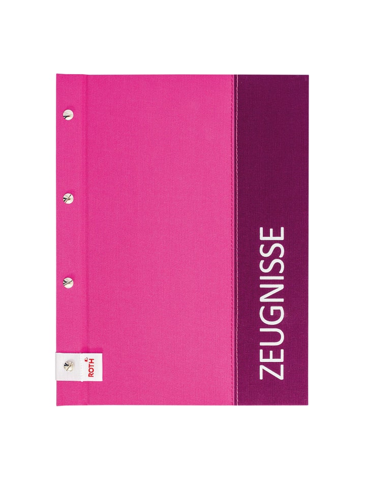 Zeugnismappe Spectrum mit Buchschrauben pink in Rosa