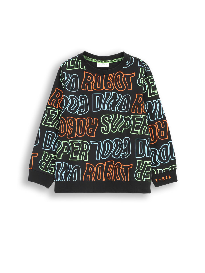 Langarmshirt in schwarz