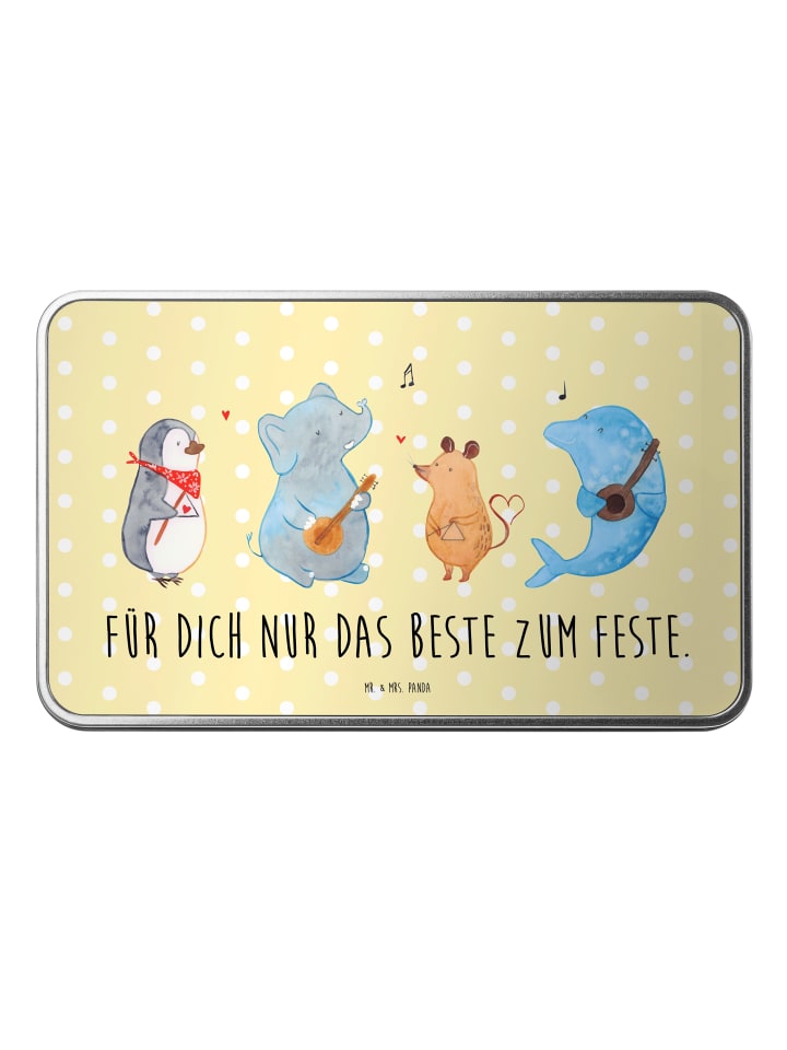 Keksdose Big Einheit mit Spruch in Gelb Pastell