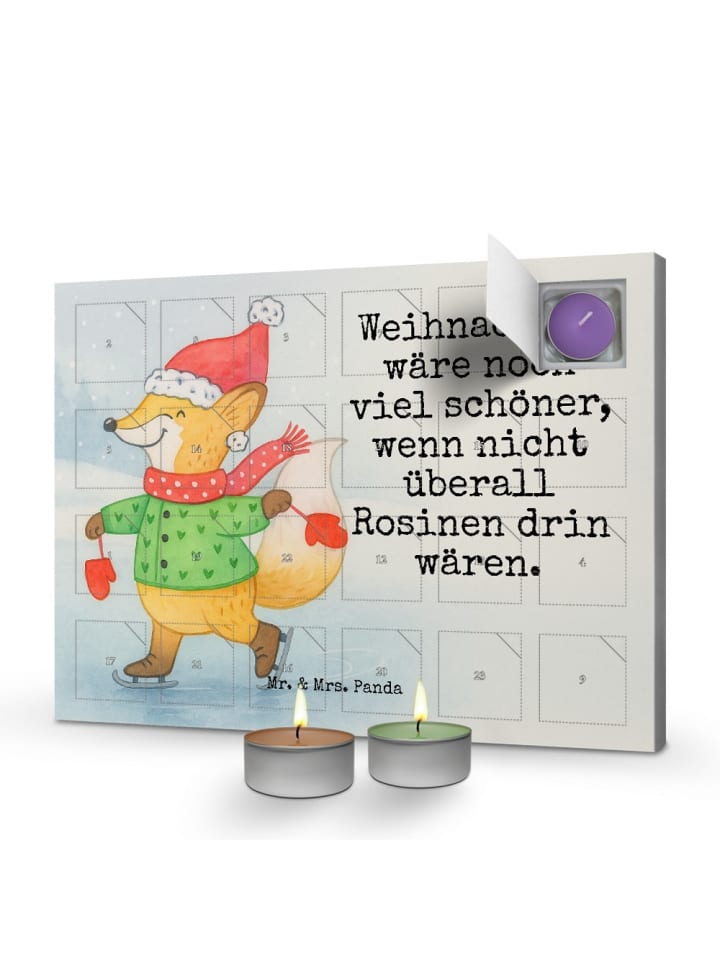 Adventskalender Fuchs Schlittschuhe Design mit... in Weiß