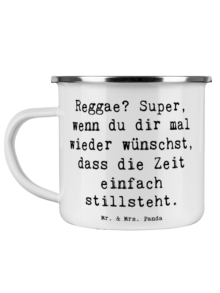 Kaffeebecher Spruch Reggae Freude mit Spruch in Weiß