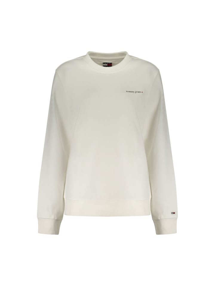 Weiß Baumwolle Damen Sweatshirt