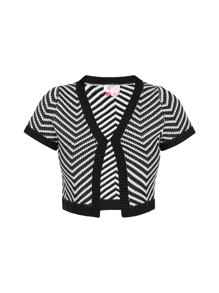 Women Cardigan in black white