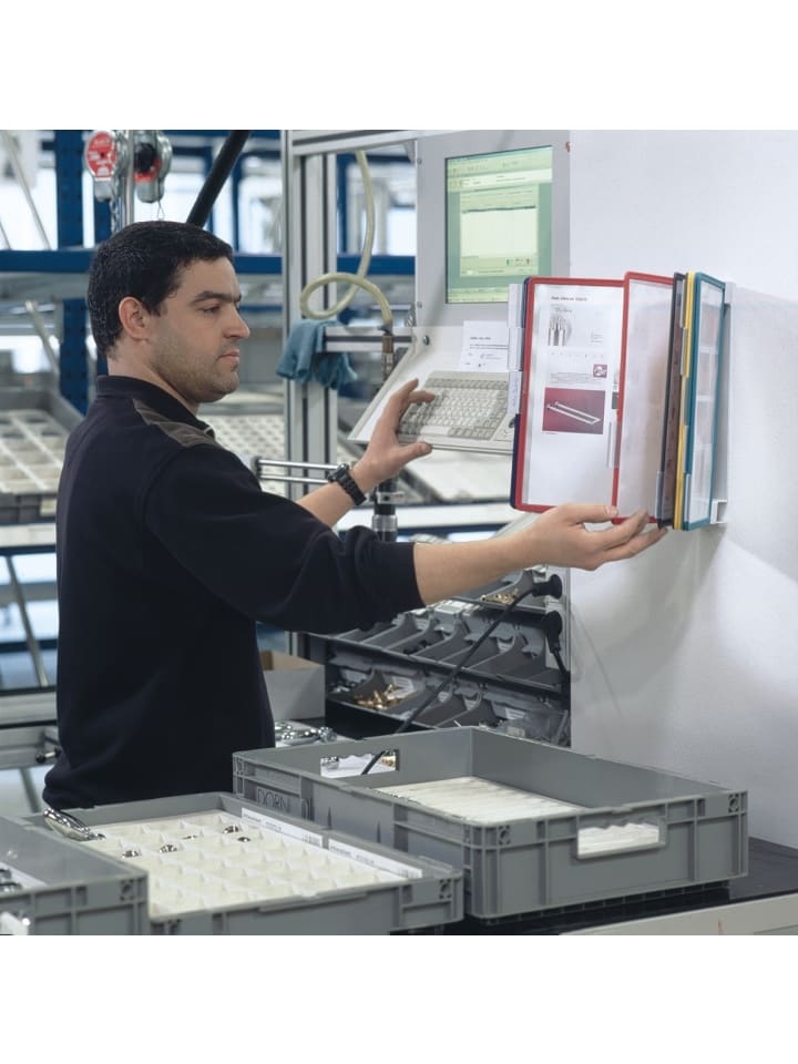 Sichttafelständer Vario Display wall mit 10 Sichttafeln