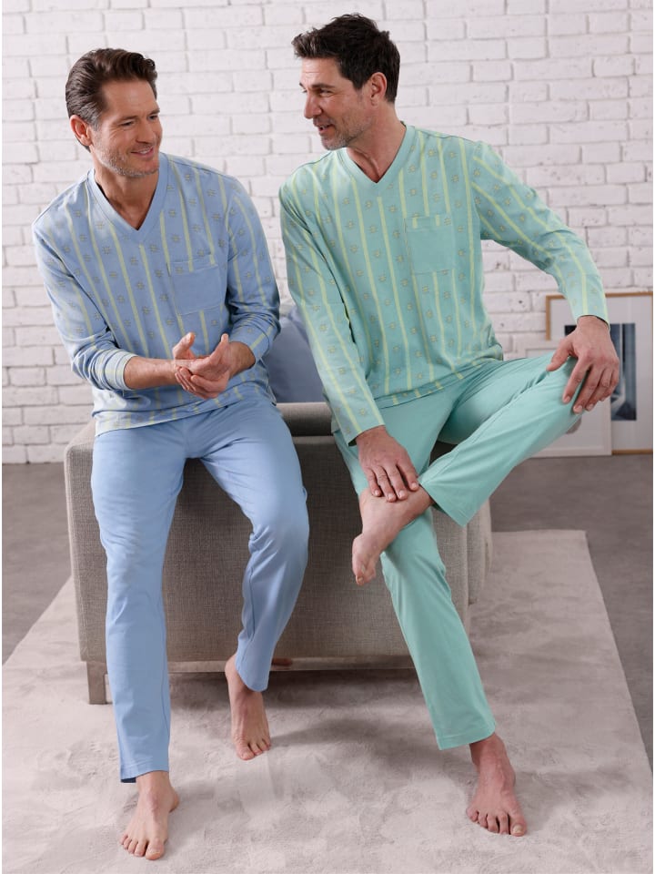 Schlafanzüge in bleu + salbei