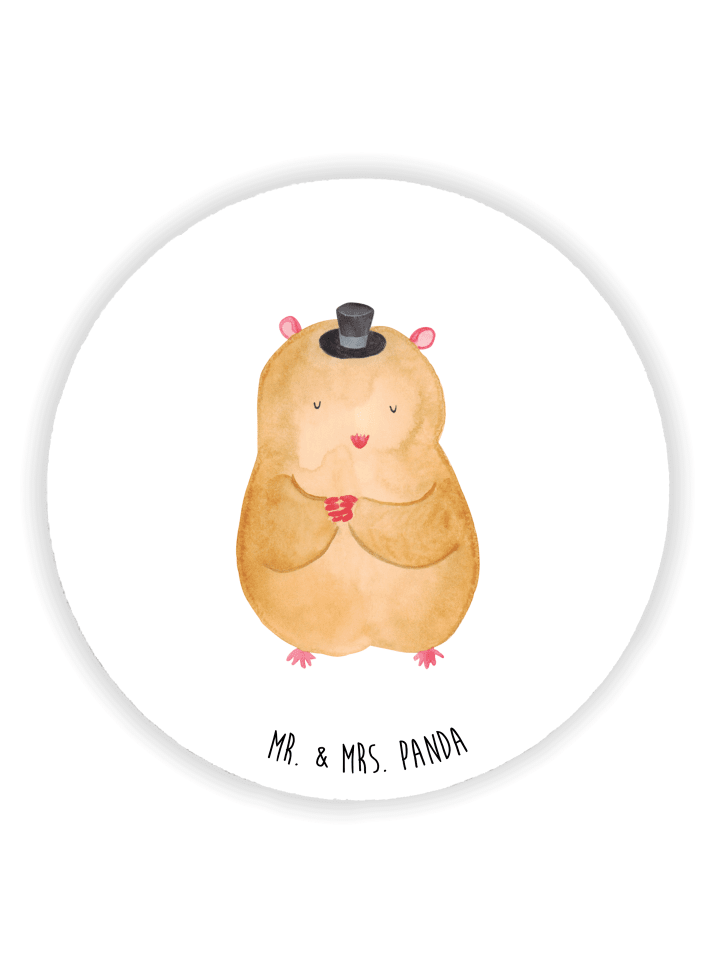 Kühlschrankmagnet Hamster Hut ohne Spruch in Weiß