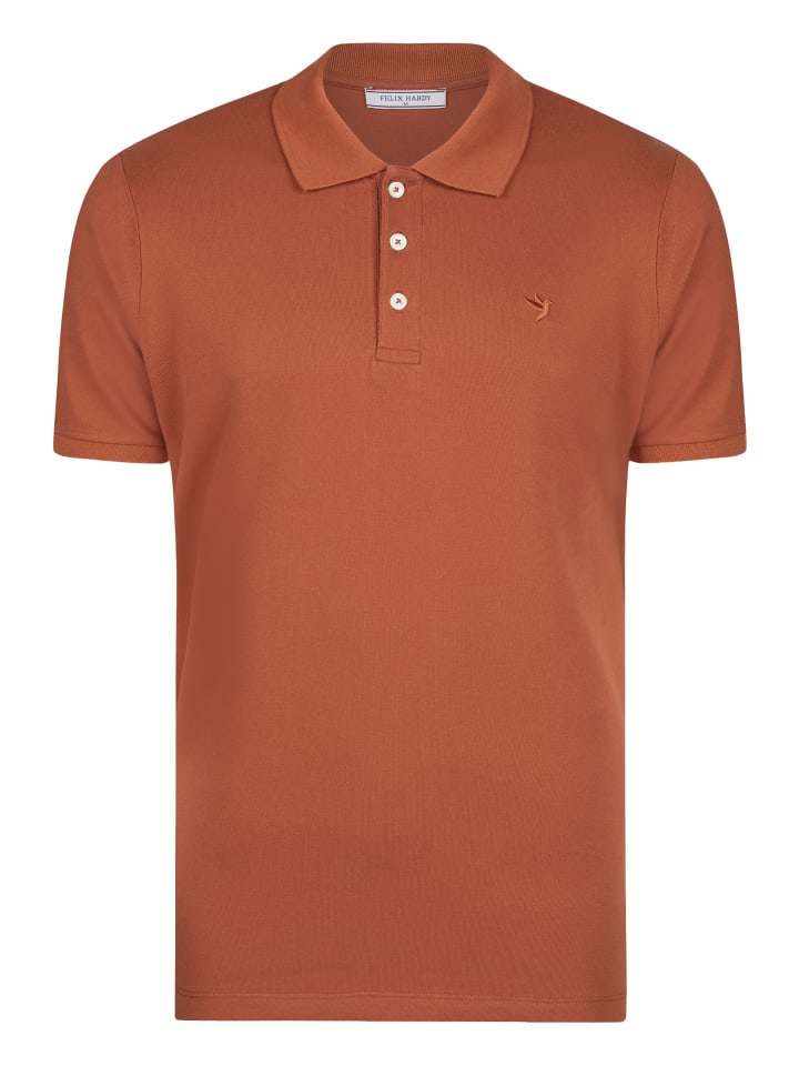 Polo Shirt Kurz Arm in Terrakotta