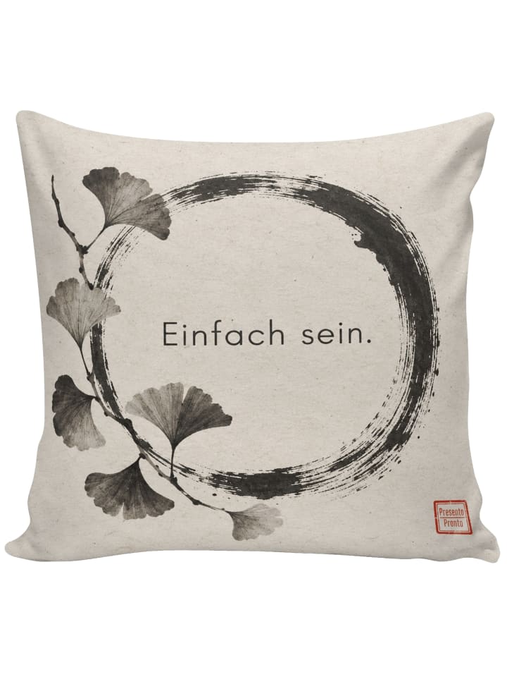 Sofakissen Enso-Kreis minimalistisch Design mit... in Weiß