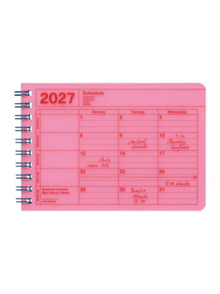 Kalender - Mark's 2027 Notebook Calendar XS, Pink