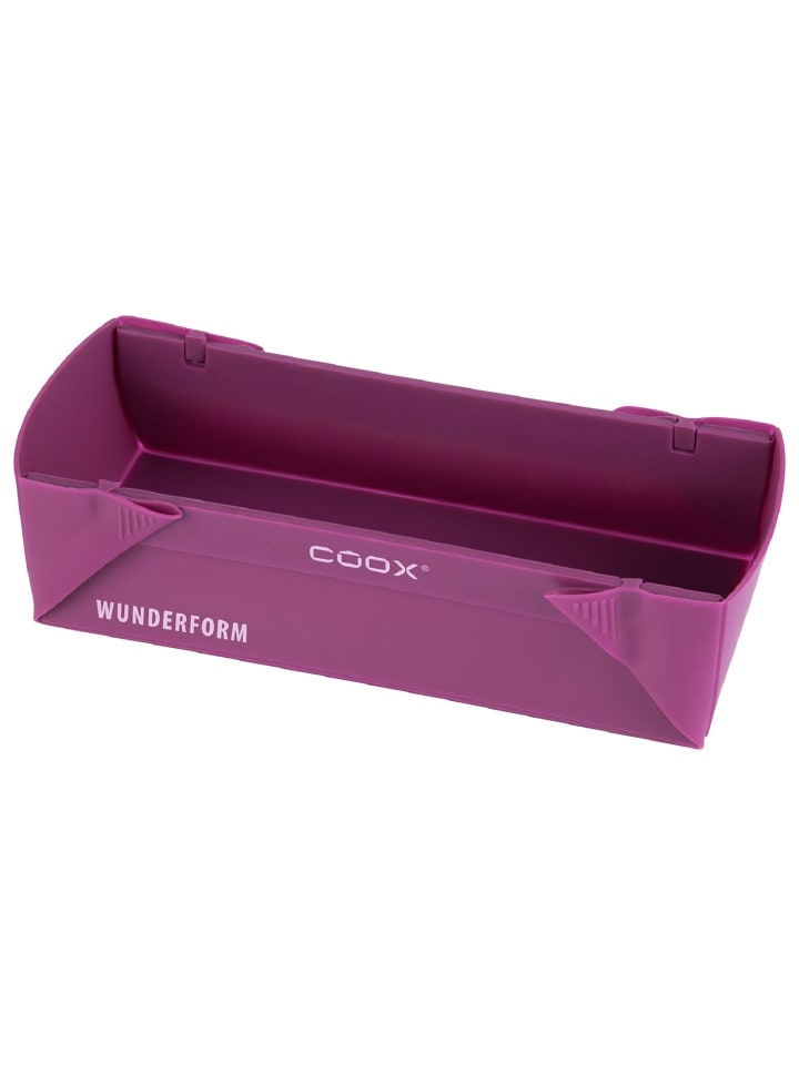 coox WUNDERFORM Basic M in lila die erste faltbare Kastenform Backform