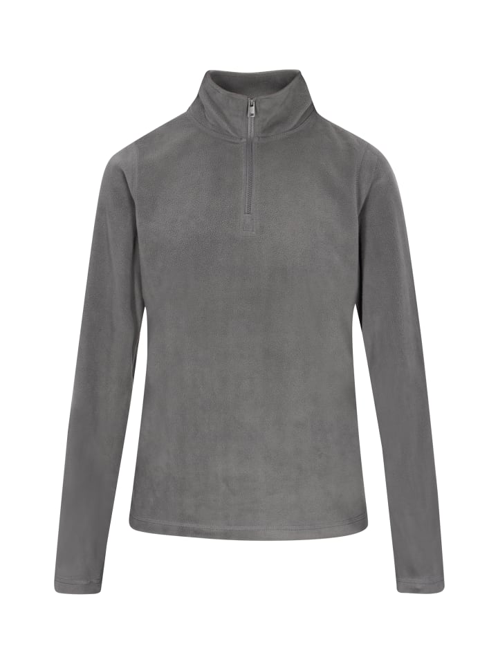 Women Fleece Pullover in Dunkelgrau