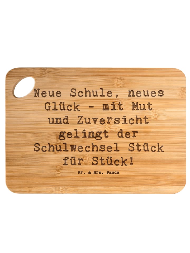Schneidebrett Spruch Einen Schulwechsel bewälti... in Braun