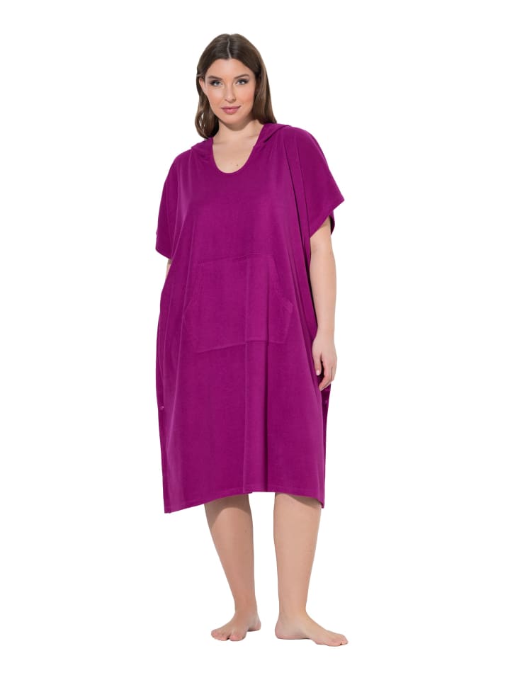 Homewear-Poncho in beere