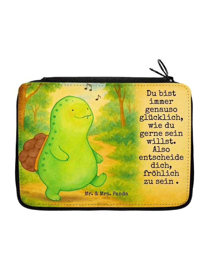 Bleistiftetui Schildkröte Pfeifen Design mit Sp... in Weiß