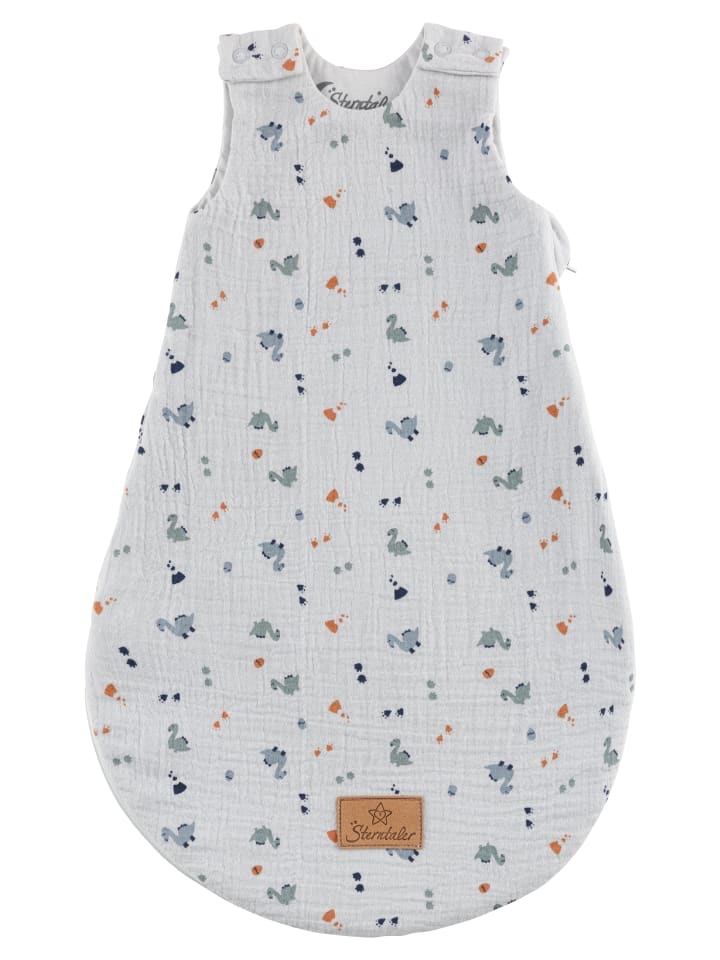 Babyschlafsack 62/68 DINO Rexi in blaugrau