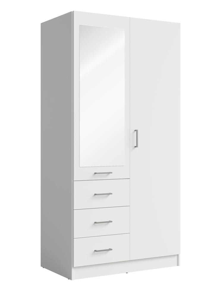 Kleiderschrank Konso weiß 101 / 58 / 200,5cm