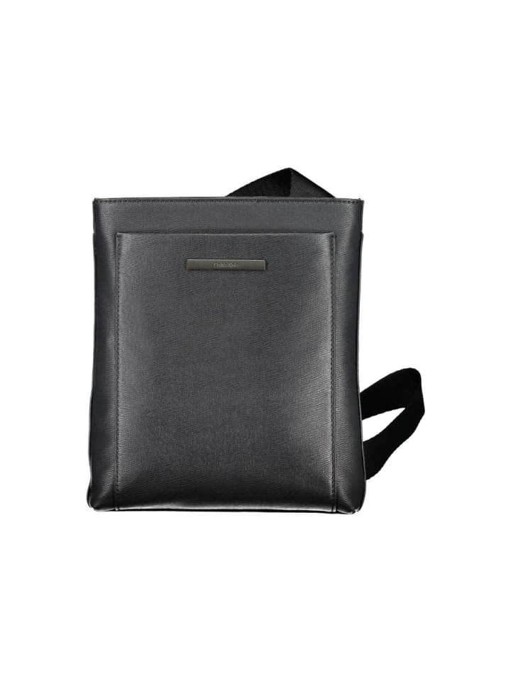 Schwarz Umweltbewusst Schulter Tasche mit Logo