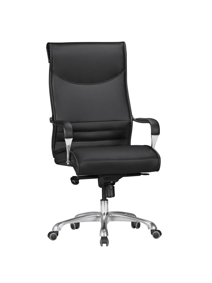 Bürostuhl in Schwarz / Kunstleder / 60x61x126