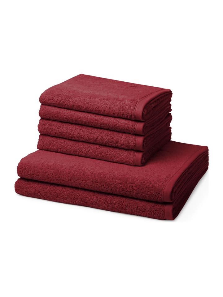 4 X Handtuch 2 X Duschtuch im Set Vita in Marsala