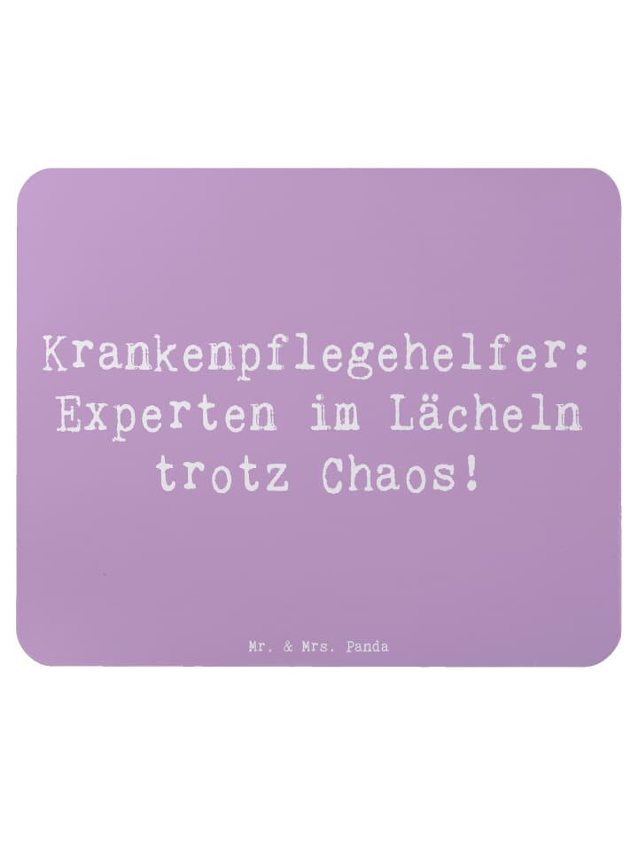 Mauspad Spruch Krankenpflegehelfer Lächeln mit ... in Lavendeltraum