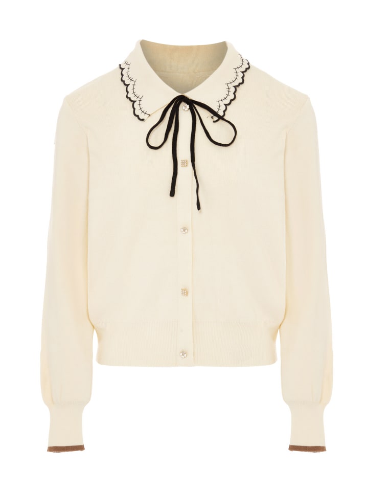 Women Cardigan in Wollweiss
