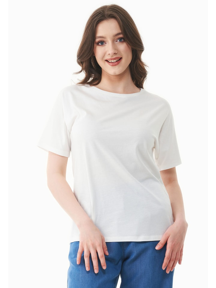 T-Shirt "WOR17222" in Cremeweiß