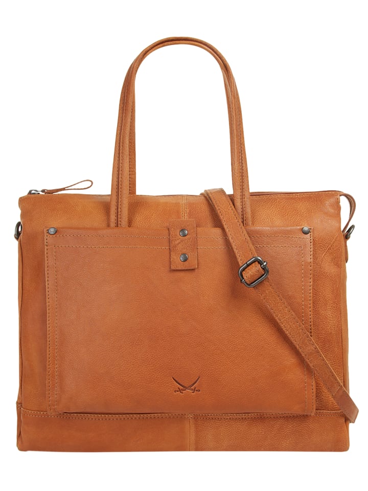 Shopper echt Leder in cognac