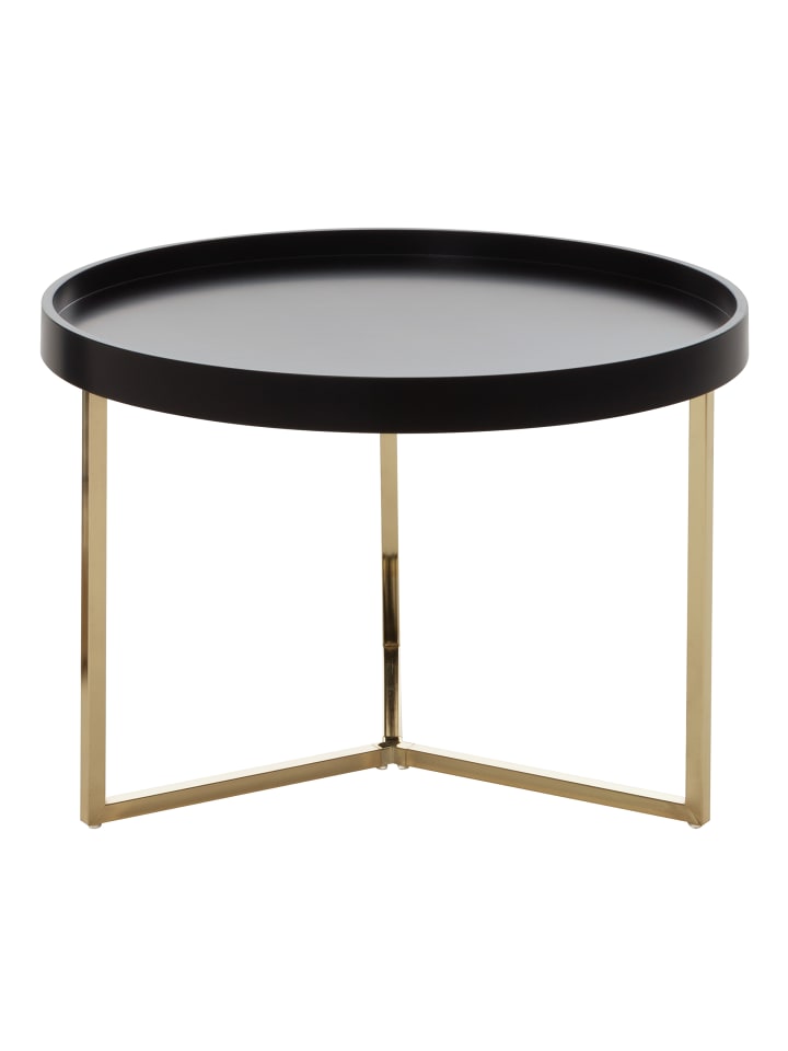 Couchtisch in Schwarz / Metall / 58x58x42