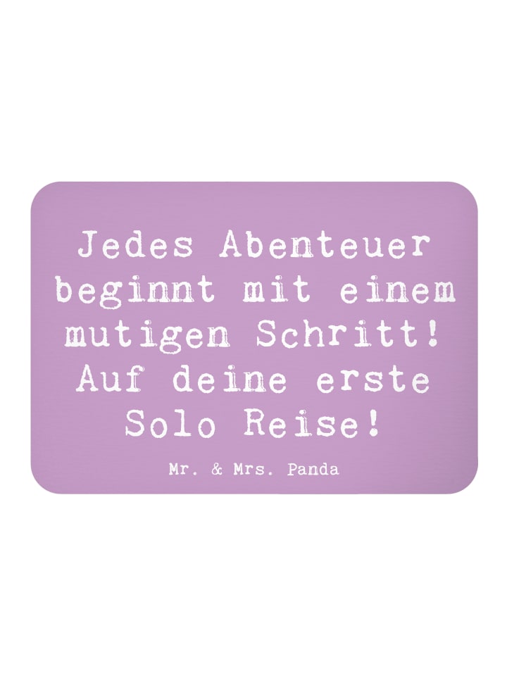 whiteboardmagnet Spruch Alleine Reisen Unterneh... in Lavendeltraum