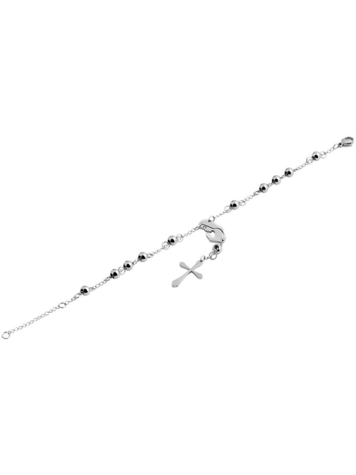 Damen Armband aus Edelstahl 18 cm in silber