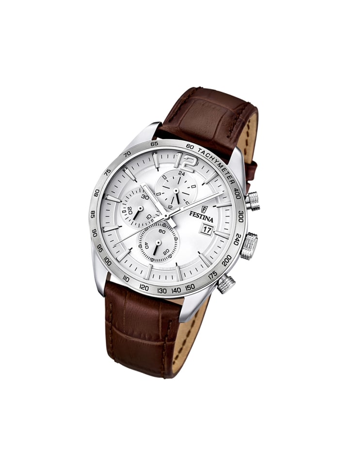 Chronograph-Armbanduhr Festina Sport braun groß (ca. 44mm)