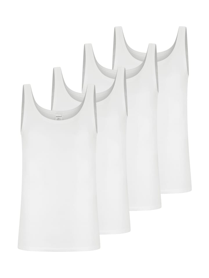 Unterhemd / Tanktop Cotton Essentials Feinripp in Weiß