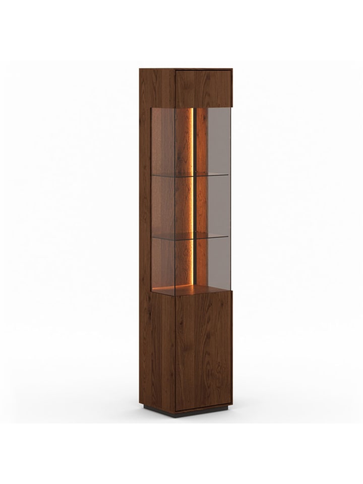 Vitrine Collodi Wildeiche Tabak 43 / 37 / 205cm