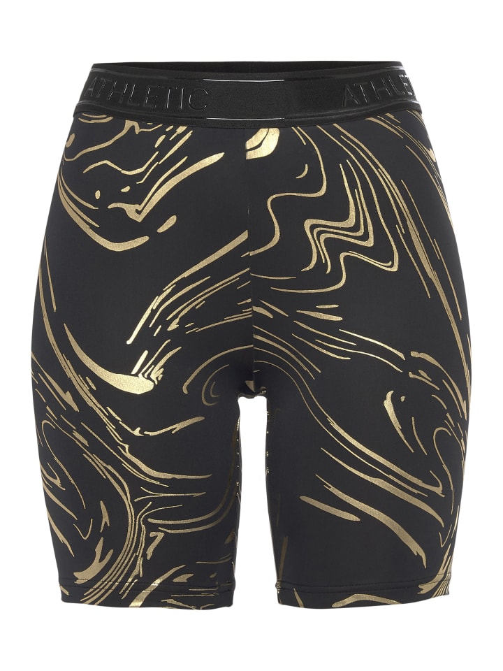 Funktionsshorts in schwarz -goldfarben