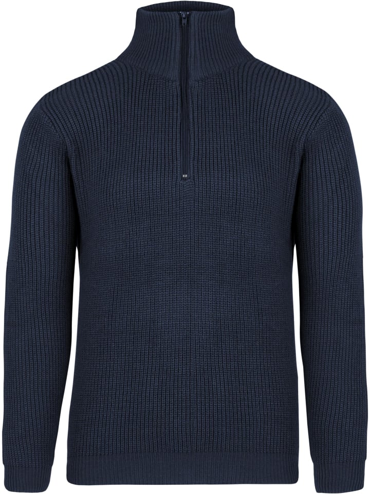 Herren Troyer-Pullover mit RV-Kragen Tintrup in Navy