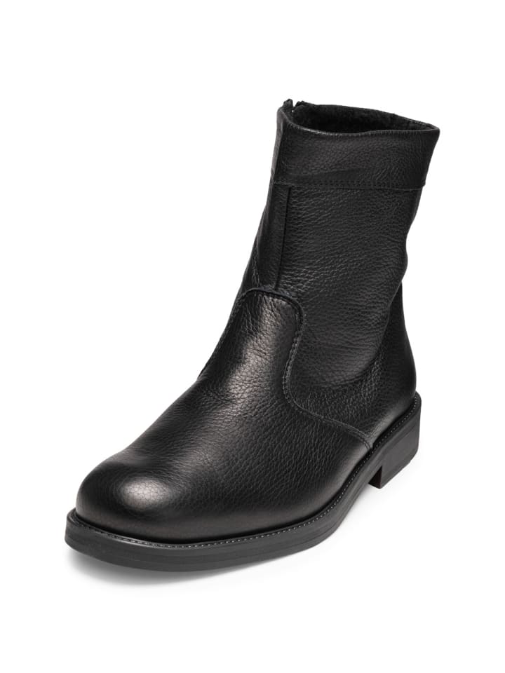 Hirschleder Stiefeletten in schwarz