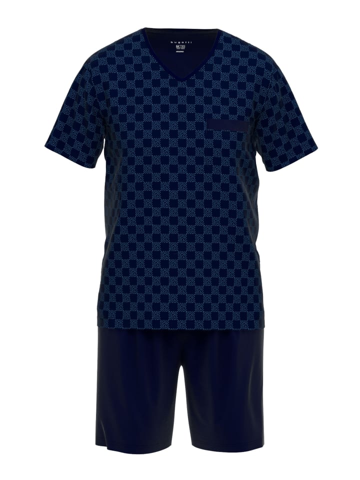 Shorty Modena in blau-dunkel-Allover