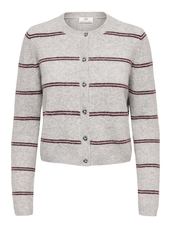 Strickjacke in Light Grey Melange