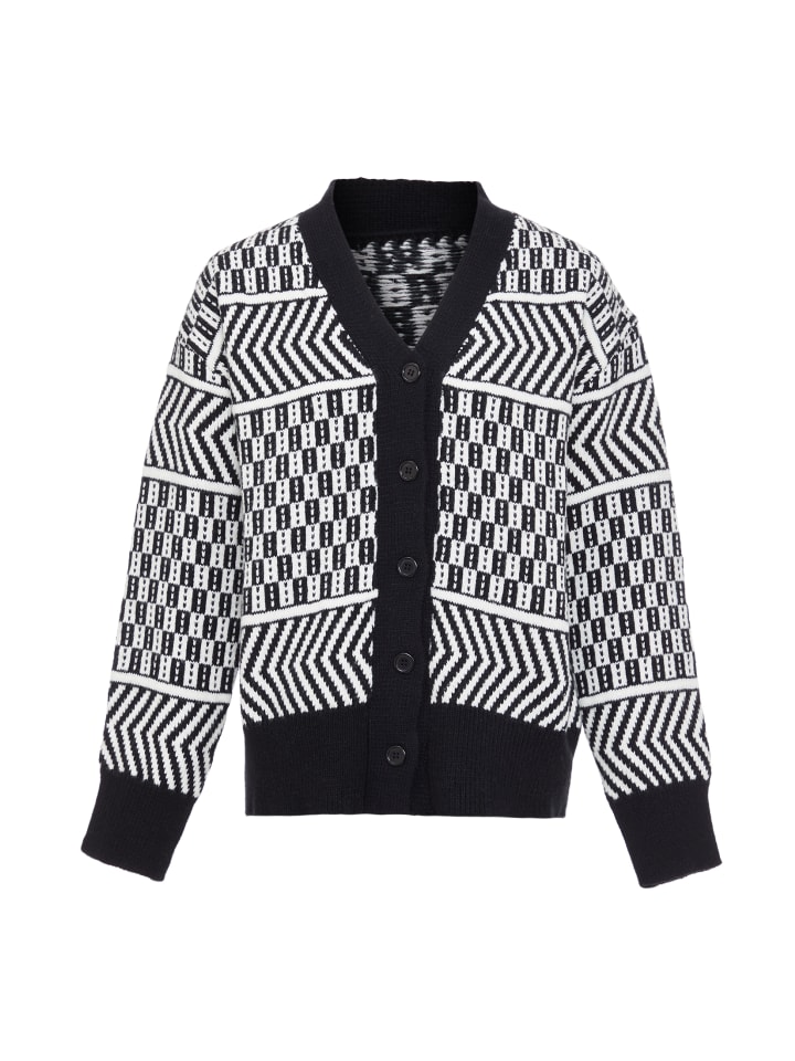 Damen Sweater in SCHWARZ WEISS KARIERT