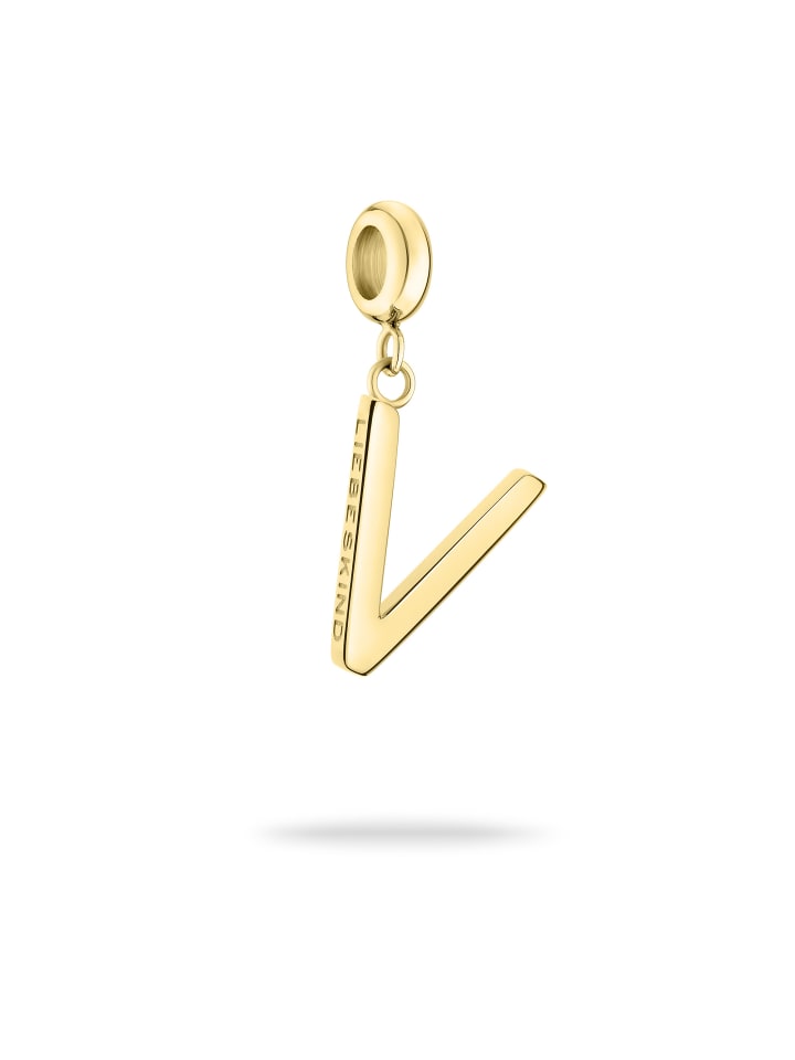 Anhänger V in gold