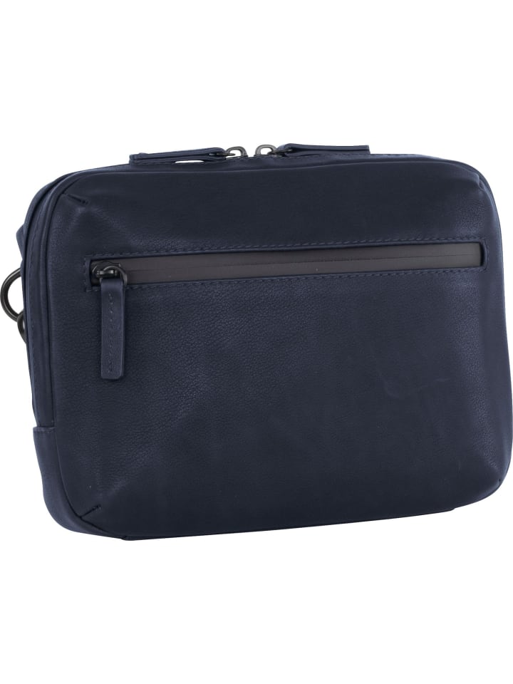Den Haag Gürteltasche Leder 22 cm blau