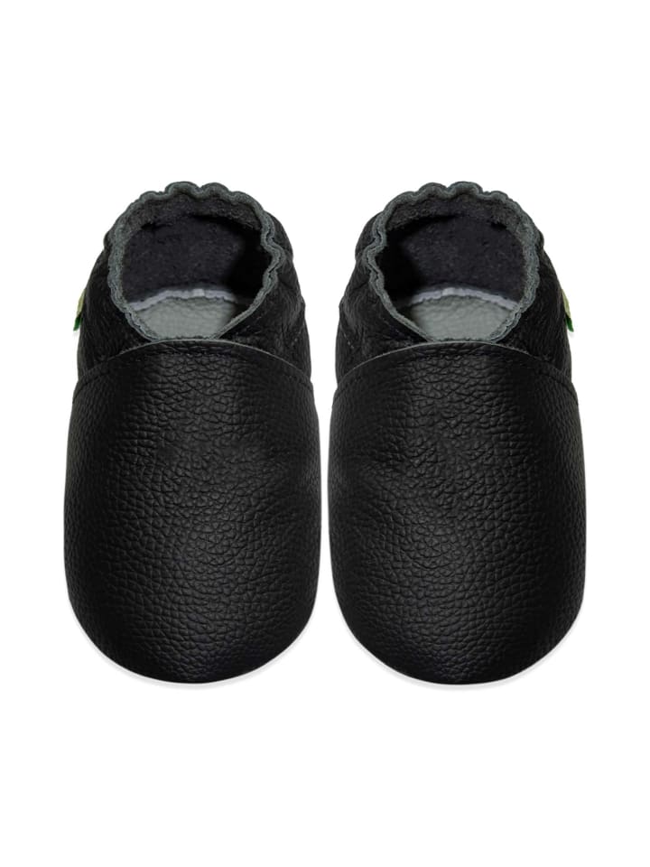 Baby Krabbelschuhe aus Leder, weiche Lauflernschuhe mit rutschfester Sohle
